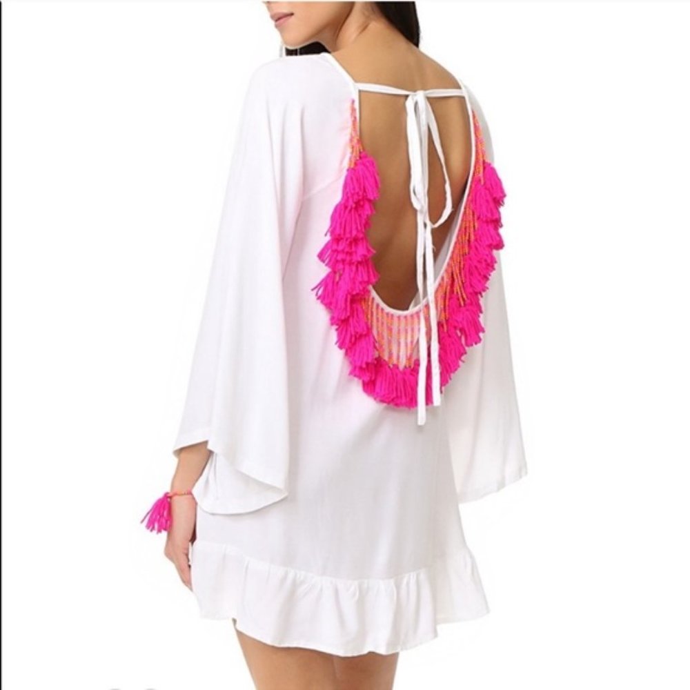 SUNDRESS White tassle Sundress